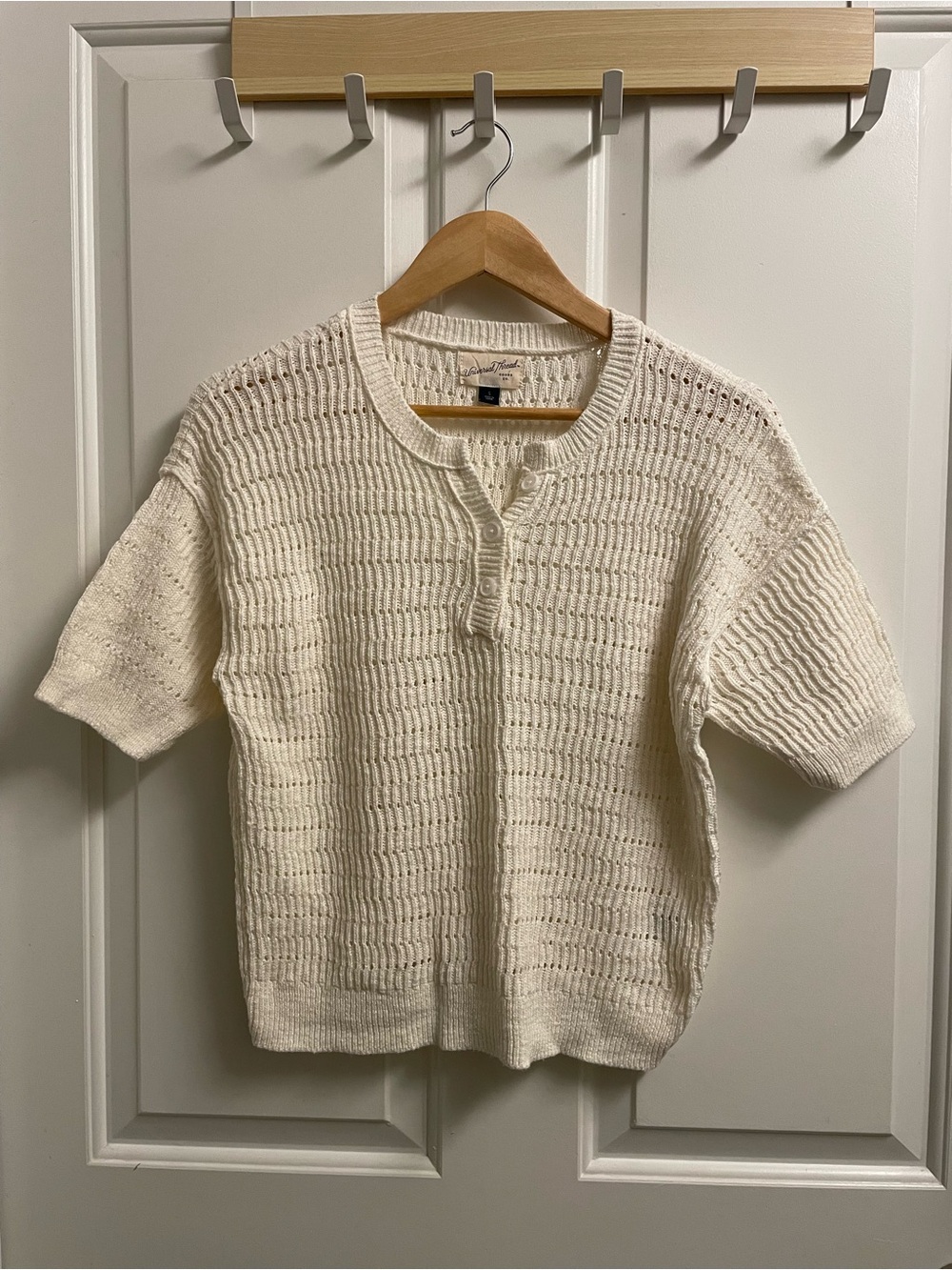Universal Thread Knit Short Sleeve Top in White